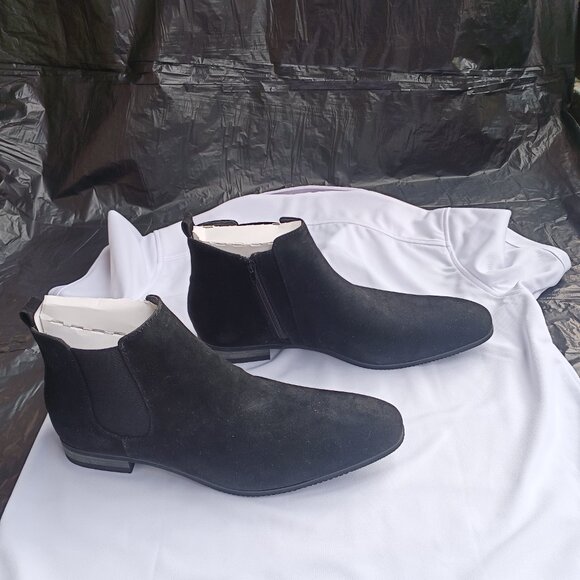 Black Suede Chelsea Boot